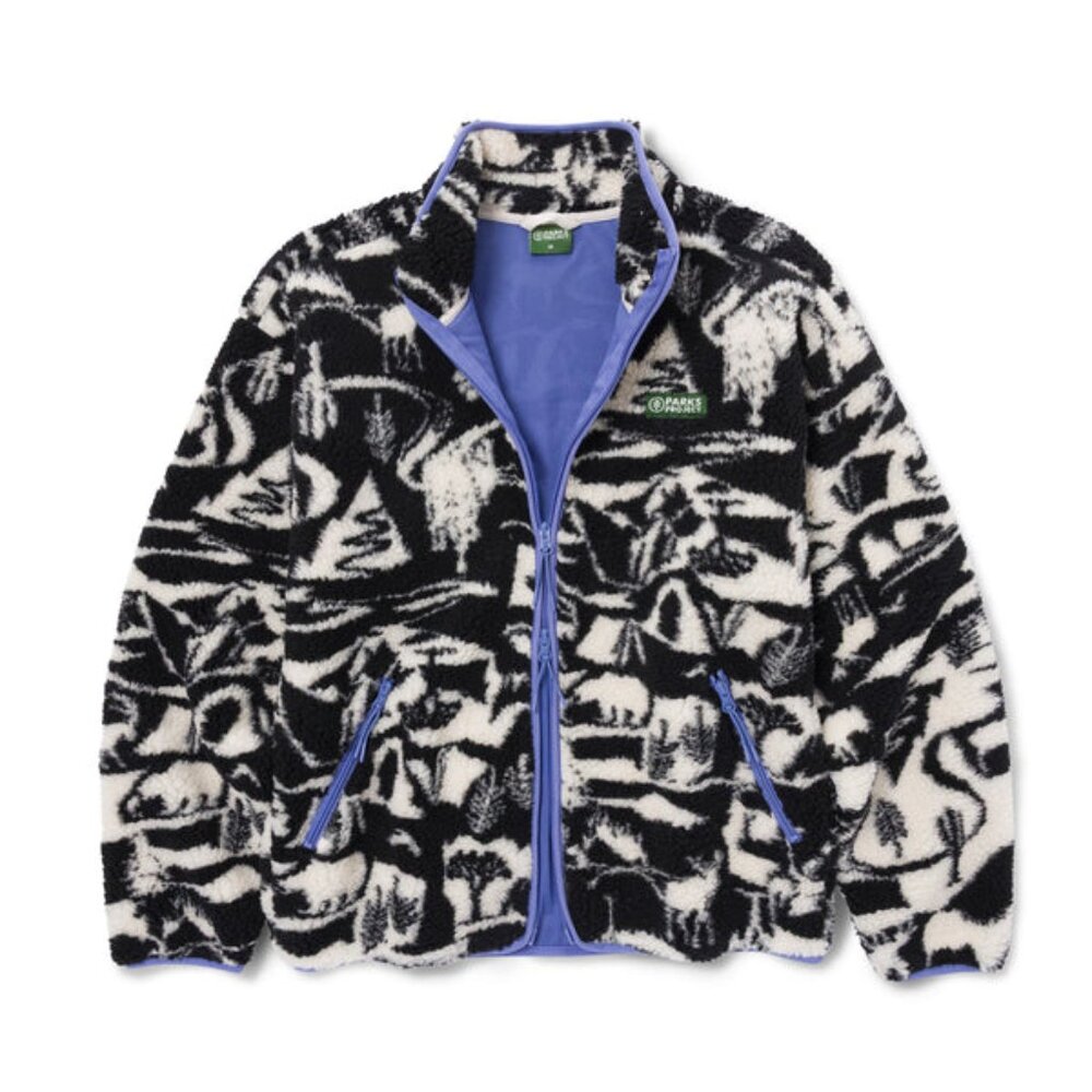 New Parks Project Park Shadows sz Large Unisex  Full zip fleece jacket